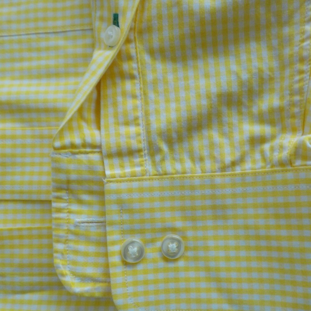 Tommy Hilfiger Yellow Check Long Sleeve Button Down - Slim 15 1/2 32-33 - (411) - Picture 3 of 8